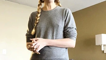 Lovely Blonde With Tight Pussy Masturbate Solo