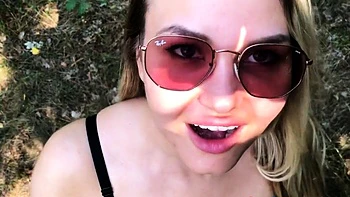 Risky Public Blowjob with a Blonde Amateur Babe