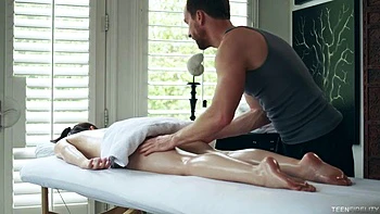 Massage with hot brunette: Blowjob, Doggy  Cowgirl Porn