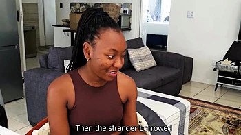 Teen ébano con culo bomba follada a cuatro