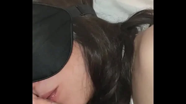 Blindfold step-mom thinks it's her husband coming home from work