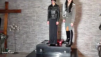 Mistress Gaia whips a bound slavegirl Hard 4