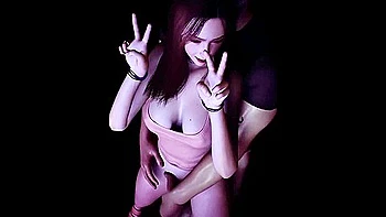 Sexy Asian Girl Victory Standing Fuck