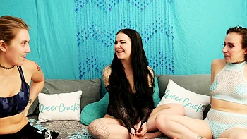 Casting lésbico a tres con Hazel Paige y Lily Thot