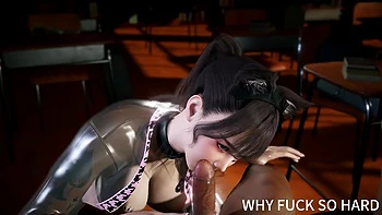 Vadia asiática 3D com peitos grandes fodida com força