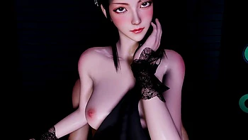 Jolie asiatique 3D nue baisée violemment