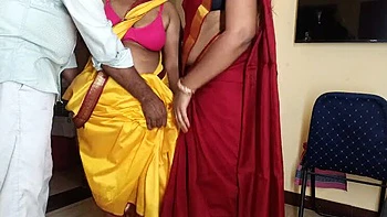 Trio maison indienne avec bonne tamoule et prof en 4K