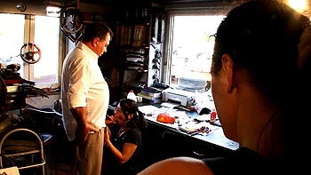 Office Sex with Customer - Sabine Weber Gets Cum on Big Tits