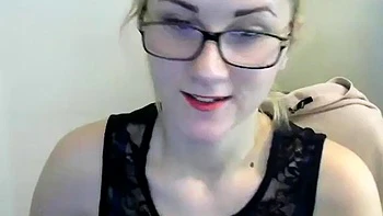 Blonde amateur webcam tease strips naked