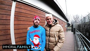 Taboo Family Threesome with Ass Eating