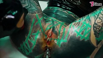 Latex Lesbians Fuck Anal with Toys