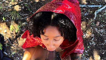 Ebony Red Riding Hood Creampied by Big BBC