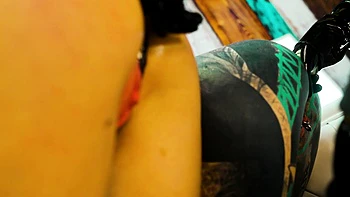 Latex Lesbian Sluts Play with Toys