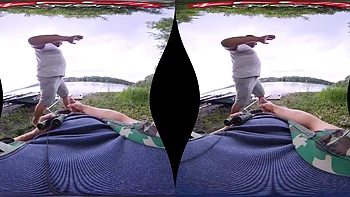 Brune baise en plein air : fellation, cowgirl