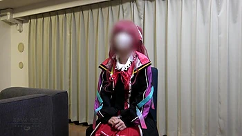 Ángel asiática hace blowjob en cosplay