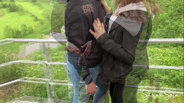 Public blowjob and fuck on a sightseeing tour - we nearly got caught