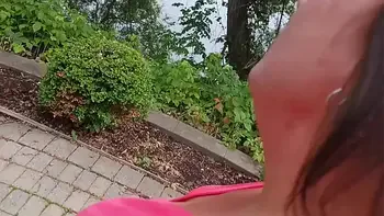 Homemade amature outdoors. Rad Brad Milf gets pussy fucked and throats cock part 1