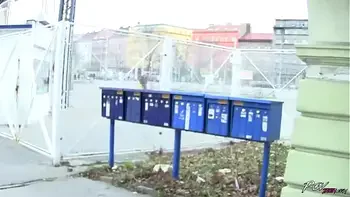 Sandra showing hot POV public dick sucking and facial