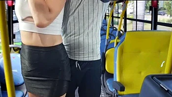Freckled Redhead Teen Fucked Hard on Public Bus