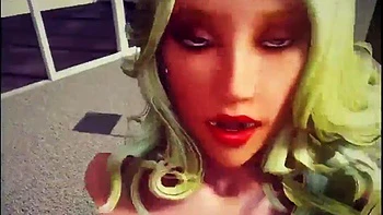 3D futa chupando polla grande