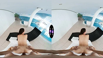 Vixi Rafi folla y chupa en el caliente sexo de piscina