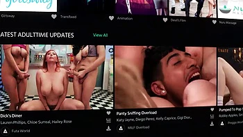 Жена Эбби Роуз в диком threesome с татуированной подругой и страпоном