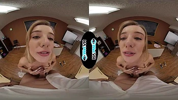 Professor bläst und fickt im Cowgirl und Doggy VR