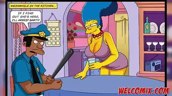 Taking the cop's cock - The Simptoons