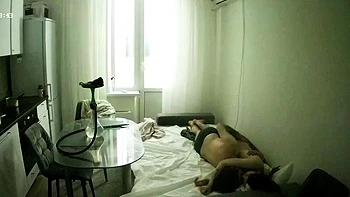 Hidden Cam Catches Amateur French Brunette Threesome