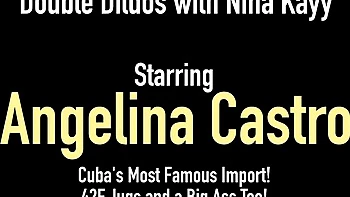 Angelina Castro fucks Nina Kayy's huge ass