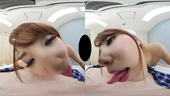 Cute VR Babe Sucks Cock Cowgirl & Missionary