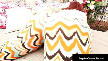 Busty Angelina Castro and chubby Marcy Diamond fuck