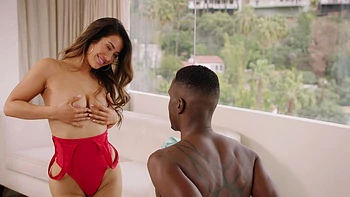 Eva Lovia and Jason Brown's interracial fuck fueled by wild passion