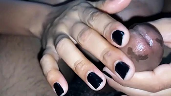 Indian Stepsis Jerks Huge Black Cock Till Cum Explodes