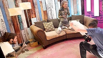 Tattooed petite babe solo anal masturbation with dildo