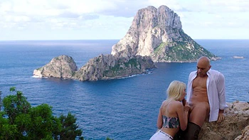 Christian and Kenna bare feet wild fuck on sandy beach