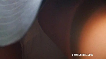 Amateur milf in lingerie gets fucked upskirt