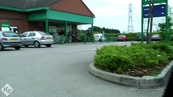 Latex milf with small tits picked up at market