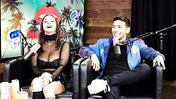 Violet Myers and Hailey Rose's pornstar podcast video by Pillow Talk