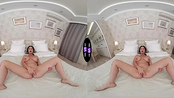 Teen Lola Bredly flaunts her big boobs in VR