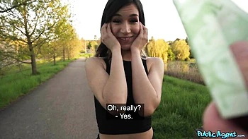 Sex for money with a long-legged brunette girlfriend Megan Love