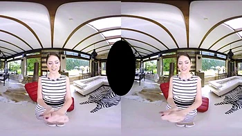 Brunette: Blowjob, Cowgirl  Babe VR Porn