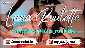 Stepdaughter Caught Stepmom With Her Lover And They Had A Rough Threesome / Luna Roulette