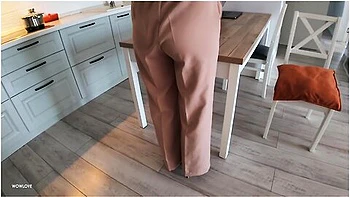 Bossy Stepmom Caught Her Stepson With A Boner While She Was Working