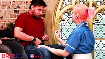 Bukkake xxx with sultry best girl from Brit Studio