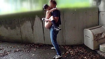 035] Exhibitionist At The Train Station, She Loves To Hug And Have Sex Bang With A Girl With A Shaved Pussy! Scene 2 - Gina Carrera