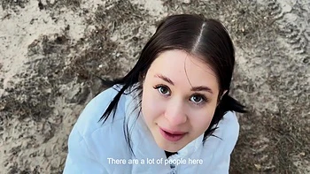 Skye Wood - Nice Outdoor Place For Photoshoot : With My Big Cock In Her Mouth. Cumshot. Pov