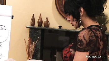 Graceful Persia Pele and Persia at moaning action